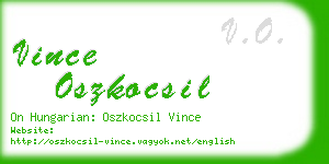 vince oszkocsil business card